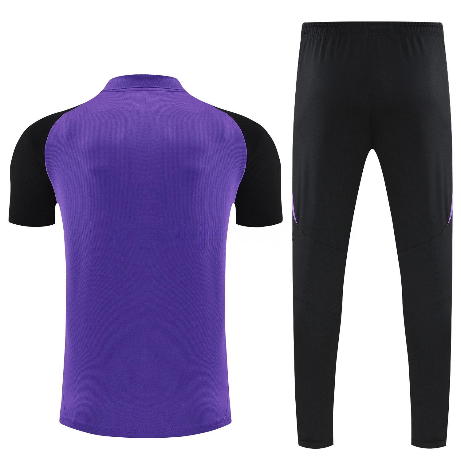 Germany 25-26 POLO Short-Sleeve Training Set - Purple Top Black Pants - Unitedfutballjersey