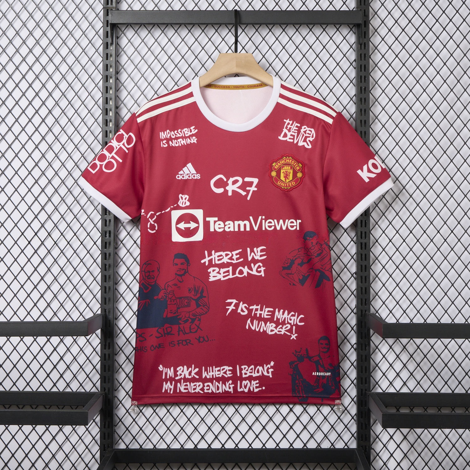 Manchester United Retro 21-22 Home Ronaldo Graffiti Edition Special Edition Jersey - Unitedfutballjersey