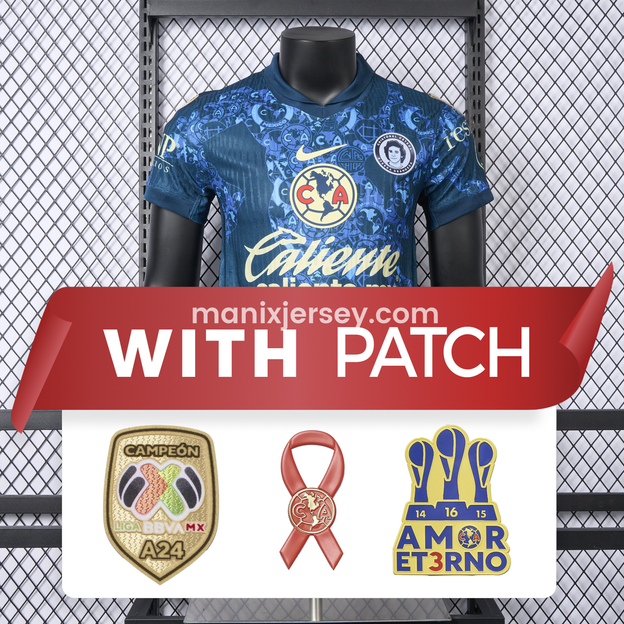 【New Patches】Club América 24-25 Away Jersey - Player Version - Unitedfutballjersey
