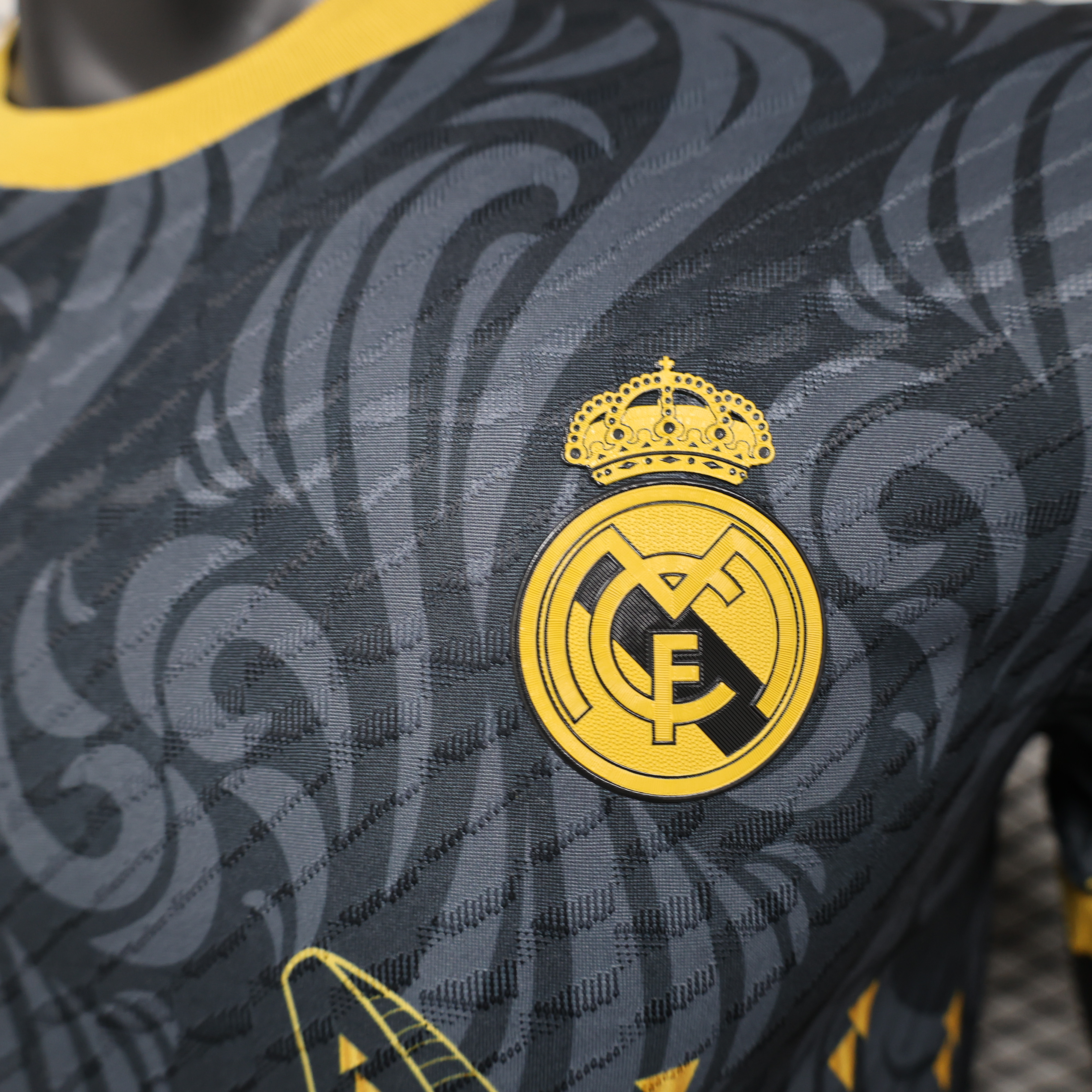 Real Madrid 24-25 Black Yellow Special Edition Jersey - Player Version - Unitedfutballjersey