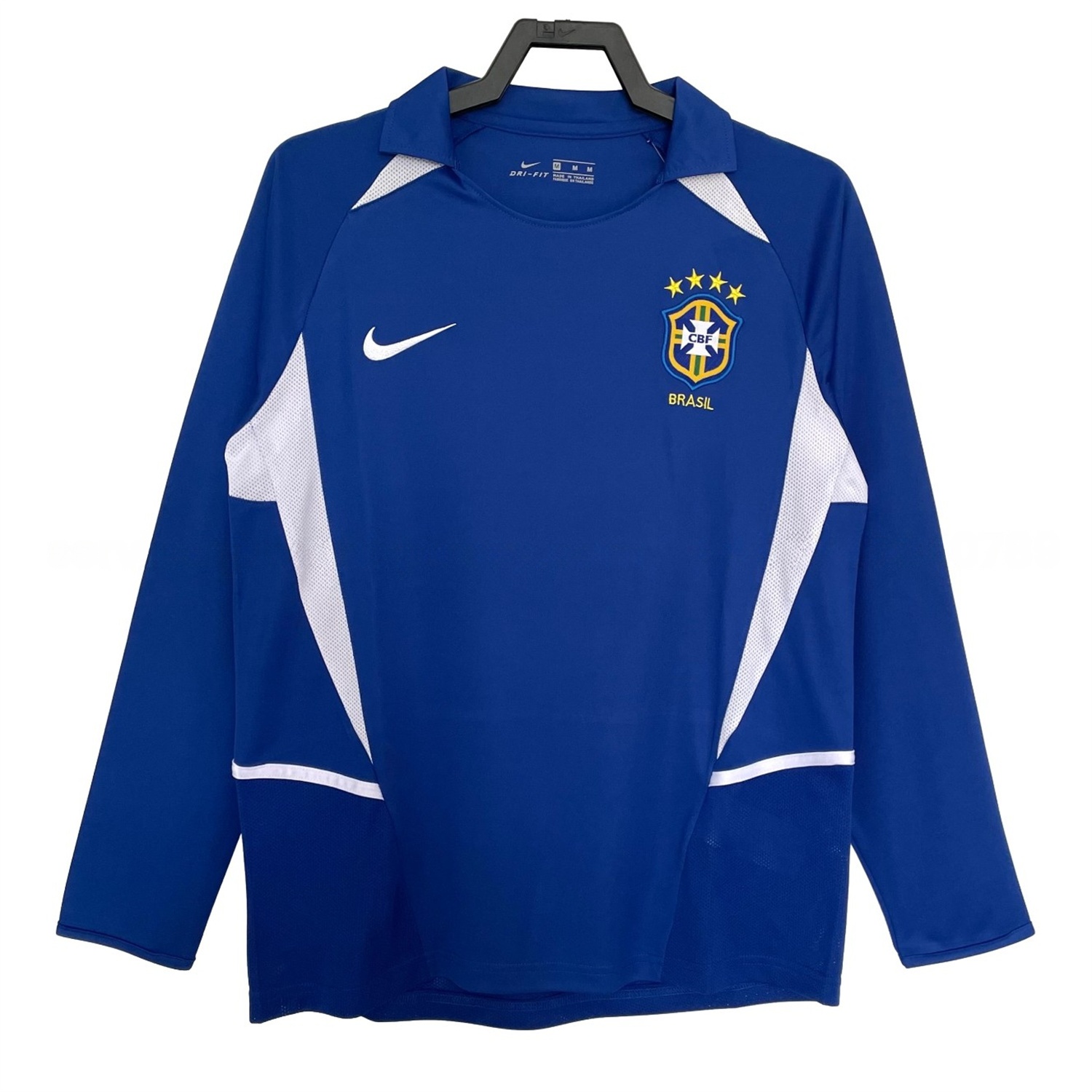 Retro Brazil 2002 Away Long Sleeves Jersey - Unitedfutballjersey