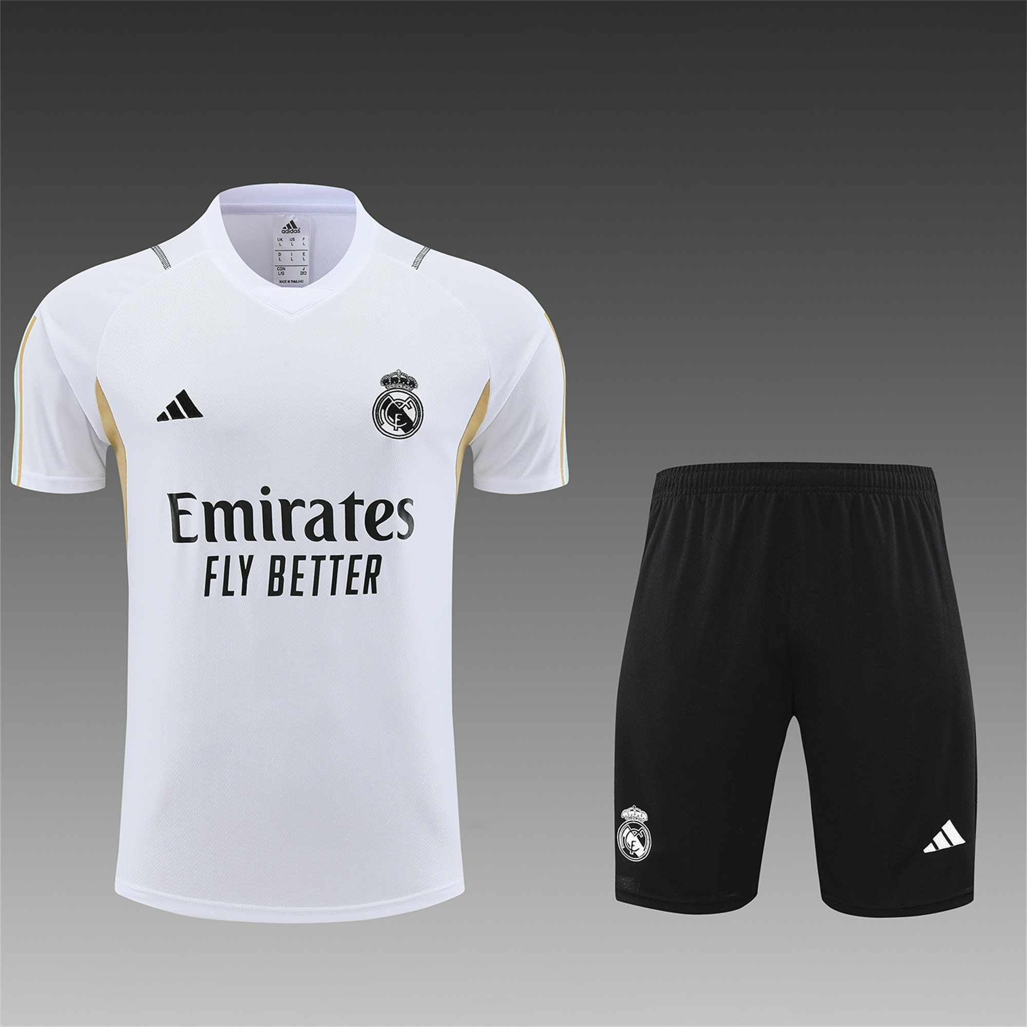 Real Madrid 23-24 Short-Sleeve Training Set - White - Unitedfutballjersey