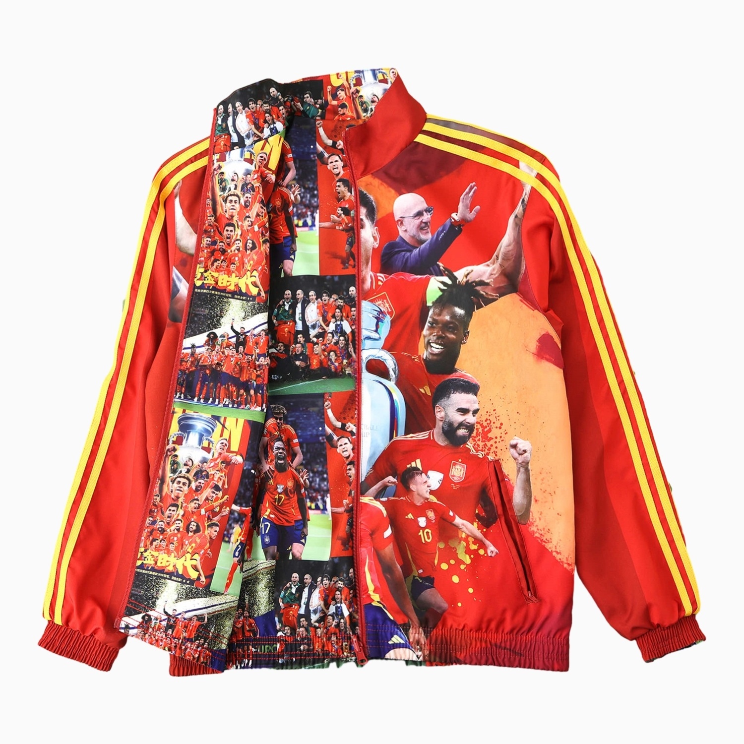 Spain 24-25 Red Double Sided Reversible Windbreaker - 2024 EURO Championship - Unitedfutballjersey