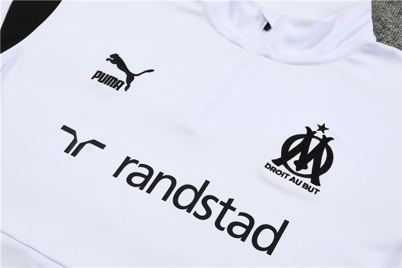 Marseille 23-24 Long Sleeve Training Set 23-24 Kids Long Sleeve Training Set White - Unitedfutballjersey