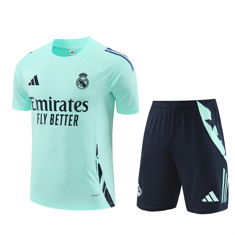 Real Madrid 24-25 Short-Sleeve Training Set - Light Green - Unitedfutballjersey
