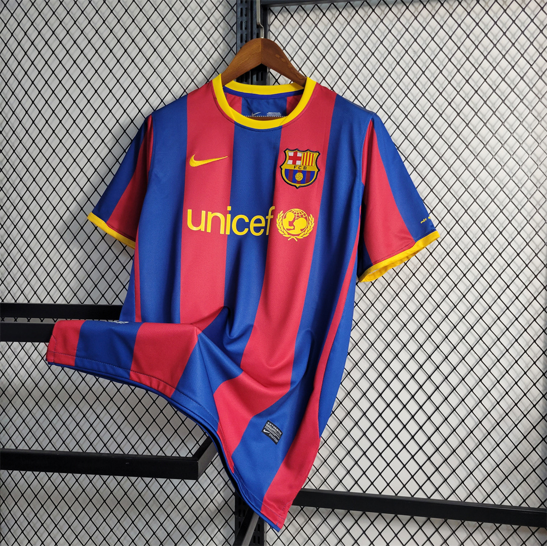Retro Barcelona 10-11 Home Stadium Jersey - Unitedfutballjersey