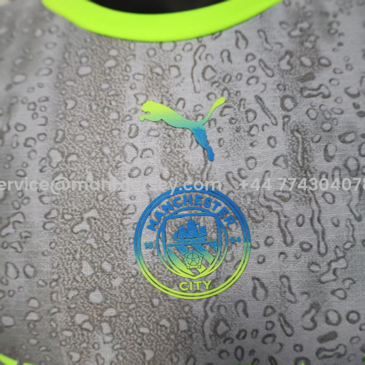 Manchester City 25-26 Third Grey Green Jersey - Player Version - Unitedfutballjersey