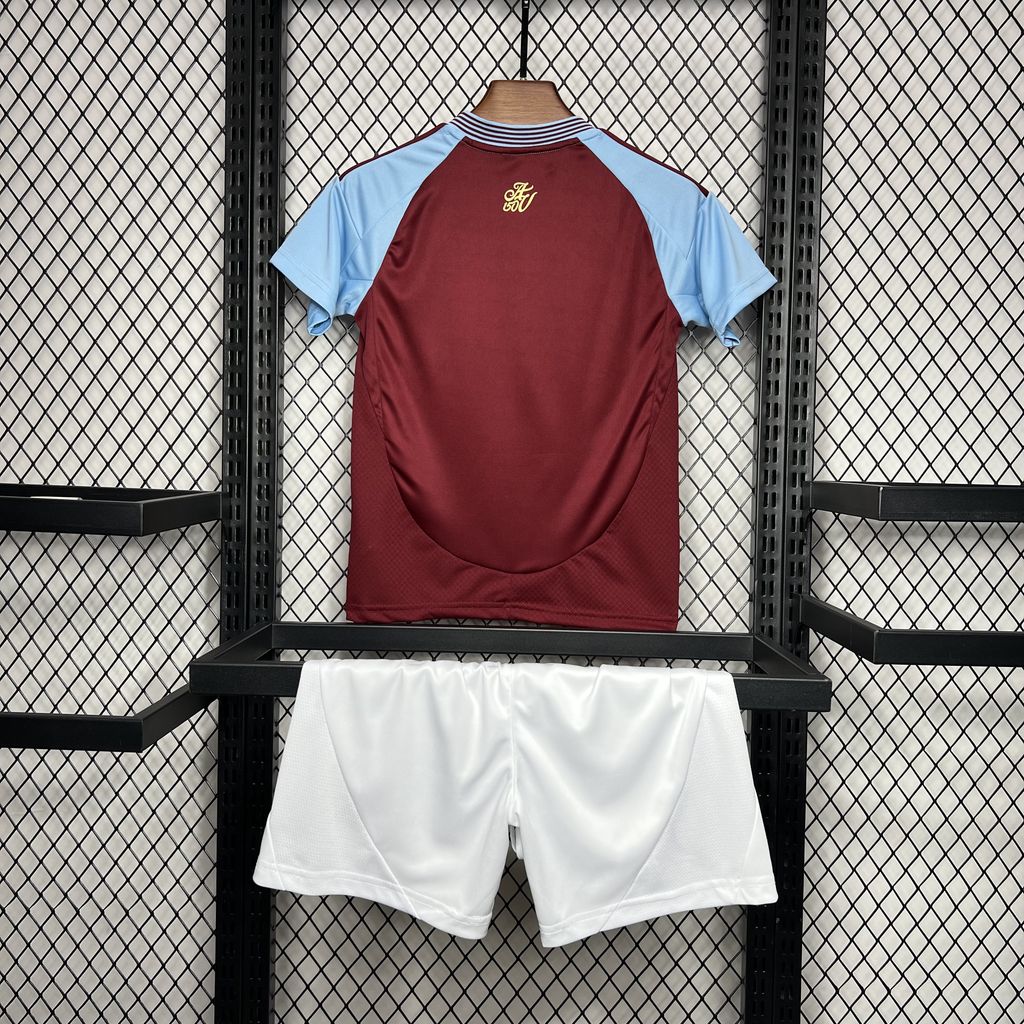 Aston Villa 24-25 Home Stadium Kids Kit - Unitedfutballjersey