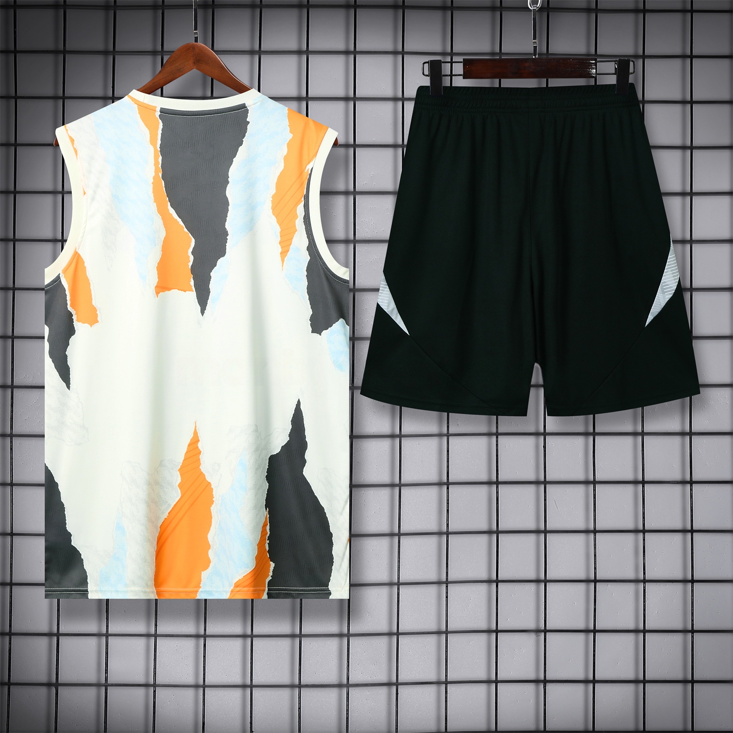 Real Madrid 24-25 Pre-Match Vest Training Set - Camouflage - Unitedfutballjersey