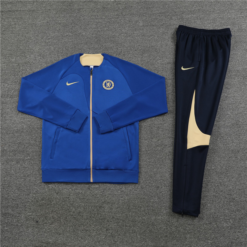 Che 23-24 Jacket Training Tracksuit - Blue - Unitedfutballjersey