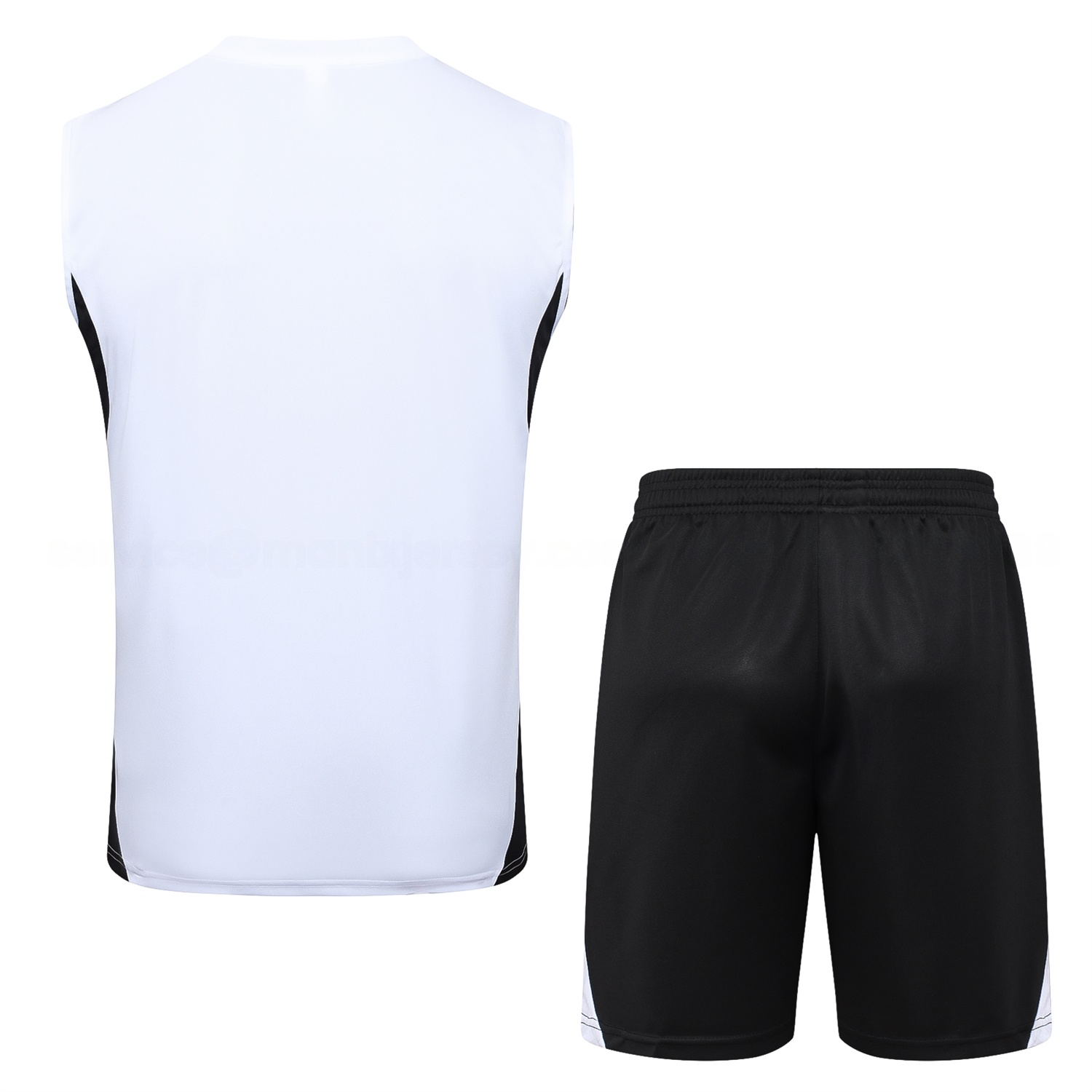 Liver.pool 25-26 Vest Training Set - White Vest & Black Shorts - Unitedfutballjersey