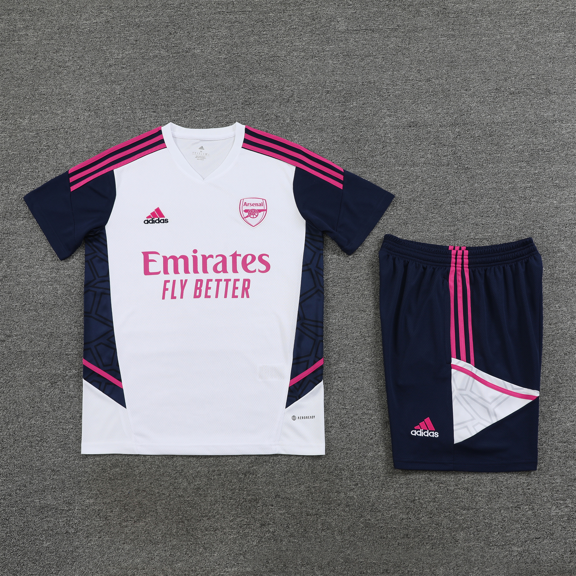 Arsenal 23-24 Short-Sleeve Training Set - White - Unitedfutballjersey