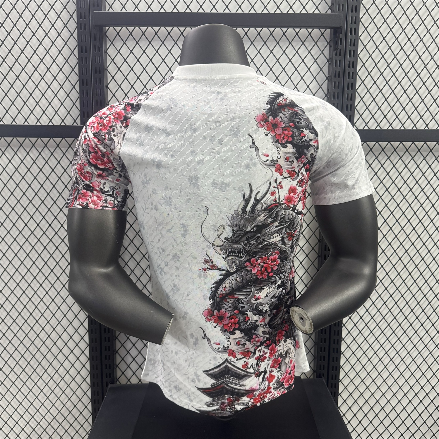 Japan 25-26 Black Dragon And Flowers White Special Jersey - Player Version - Unitedfutballjersey