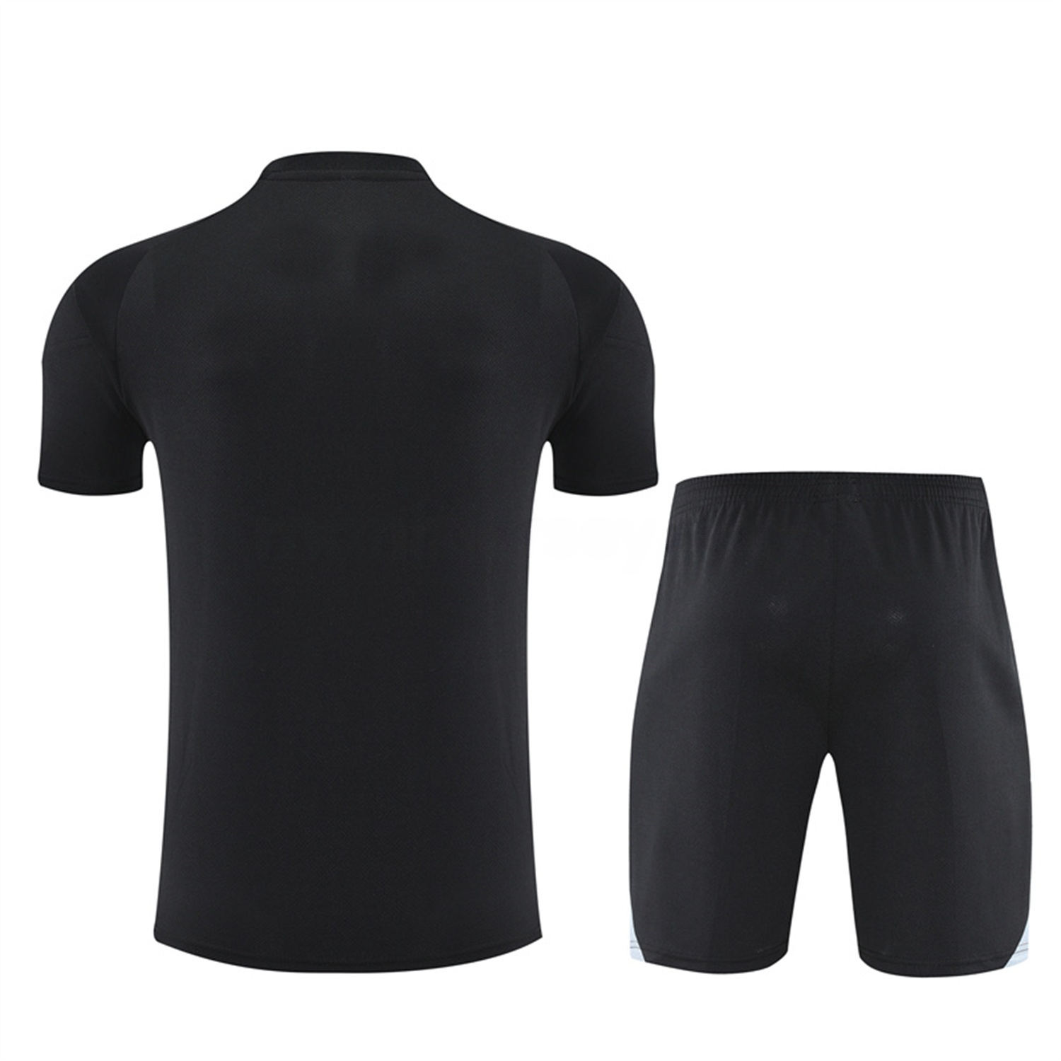 INT M.A.M 25-26 Kids Short-Sleeve Training Set - Black Top and Shorts - Unitedfutballjersey