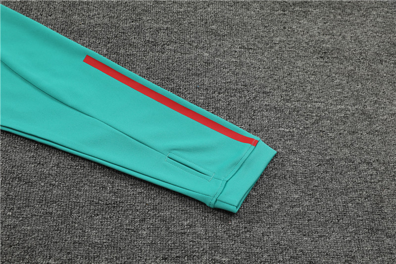 Manchester United 23-24 Kids Long Sleeve Training Set Green - Unitedfutballjersey