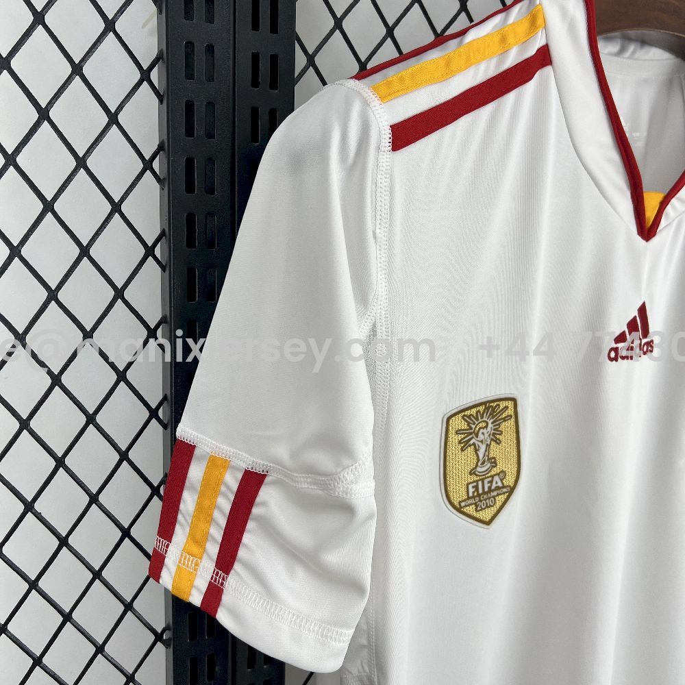 Retro Spain 2011 Away White Jersey - Unitedfutballjersey