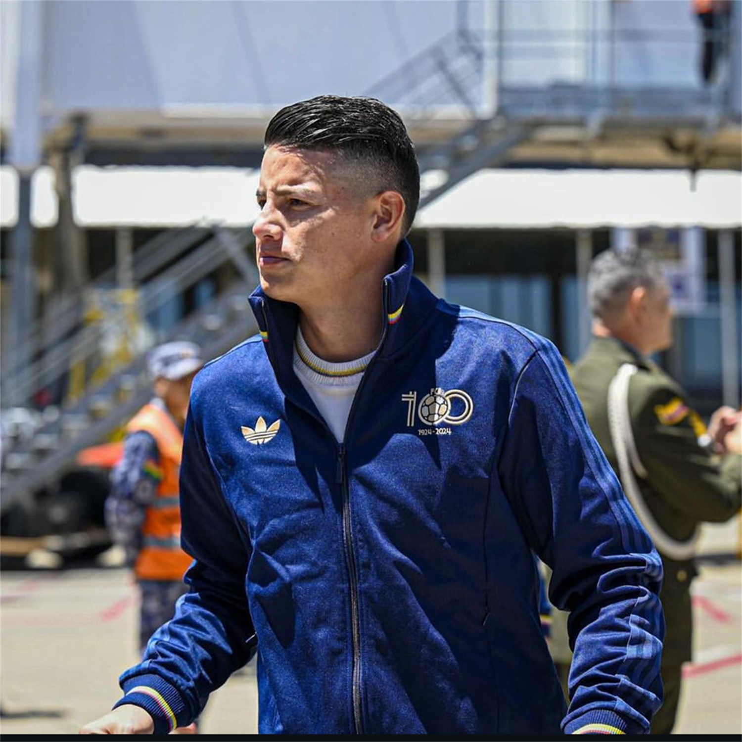 Colombia 2024 100th Anniversary Jacket Training Tracksuit - Deep Blue - Unitedfutballjersey