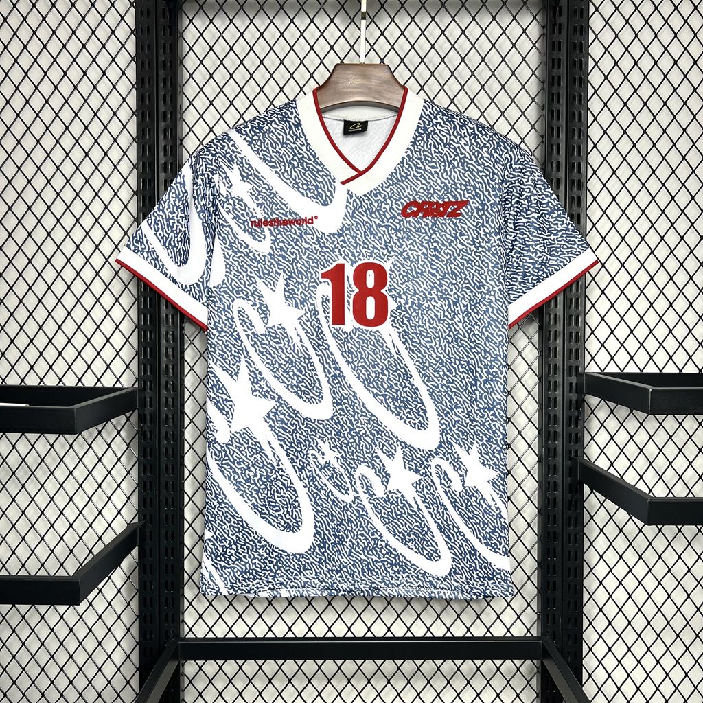 Corteiz x Retro United States USA 1994 Away Jersey - with RTW 18 print - Unitedfutballjersey