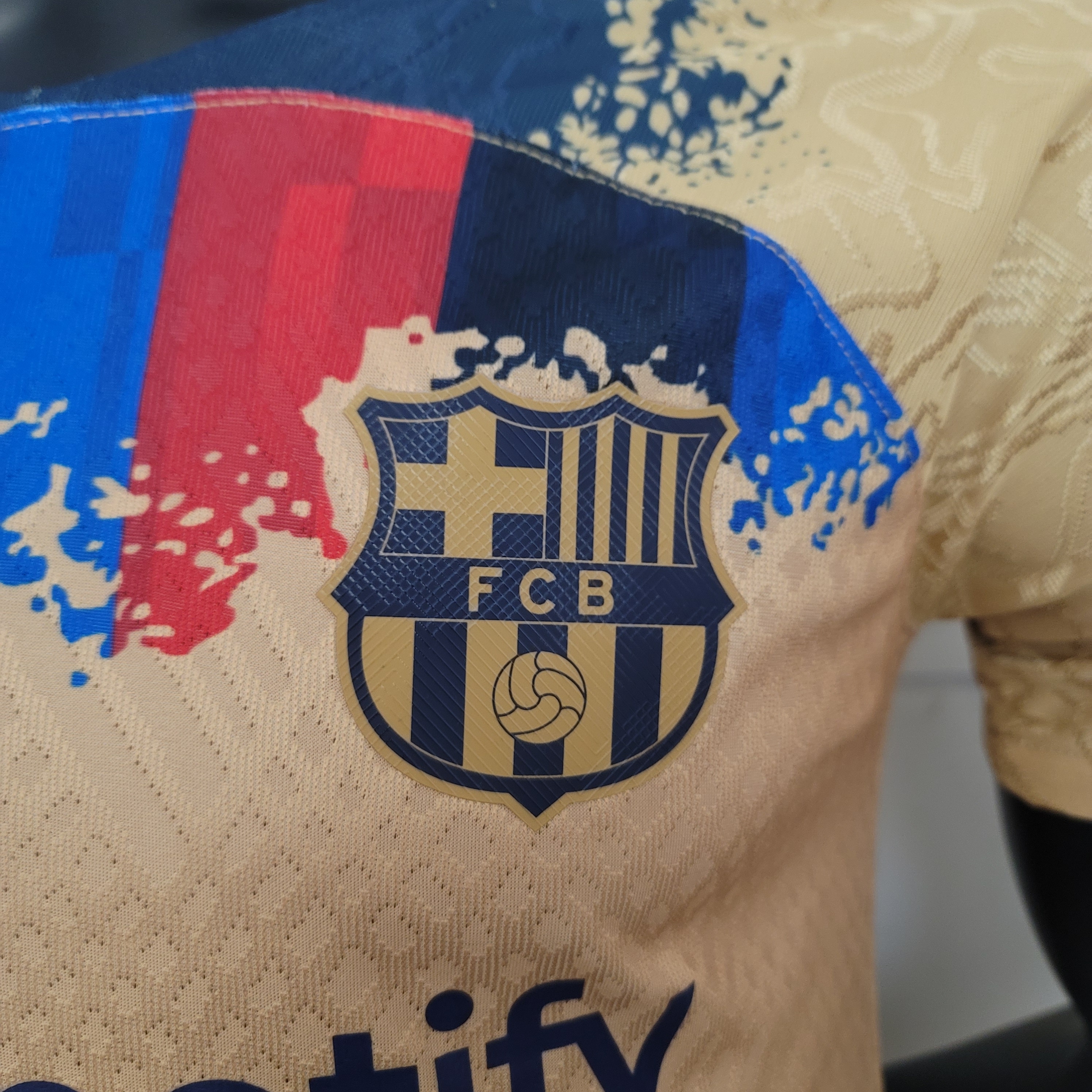 23/24 B.A.R.S.A Yellow Training Jersey - Player Version - Unitedfutballjersey