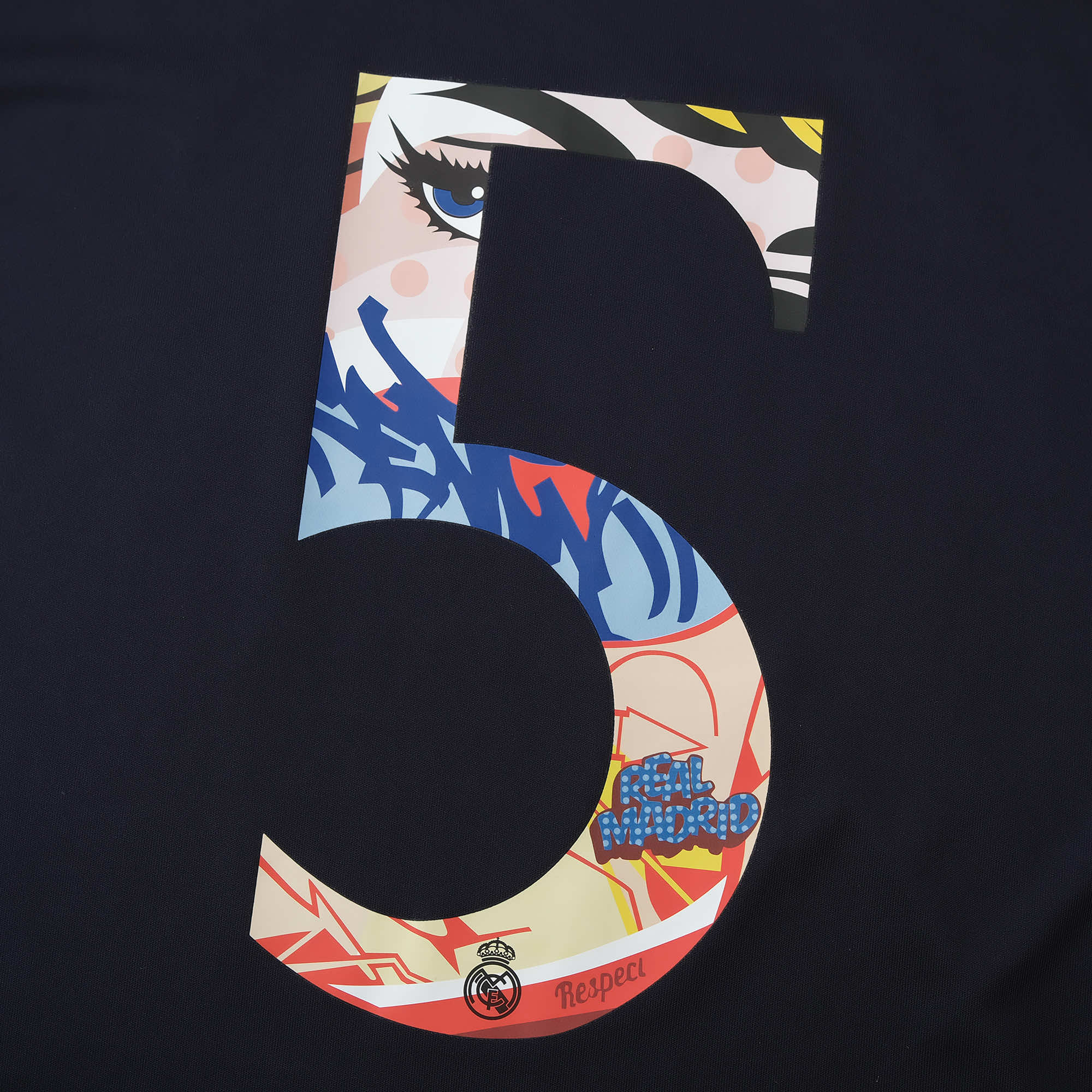 Real Madrid 23-24 Away Blue Jersey - Player Version ( with POP ART Number) - Unitedfutballjersey