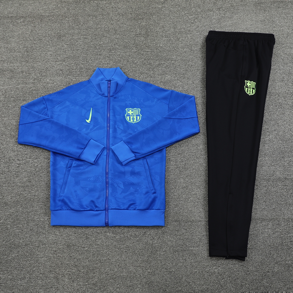B.A.R.S.A 24-25 Jacket Training Tracksuit - Blue Top and Black Pants - Unitedfutballjersey