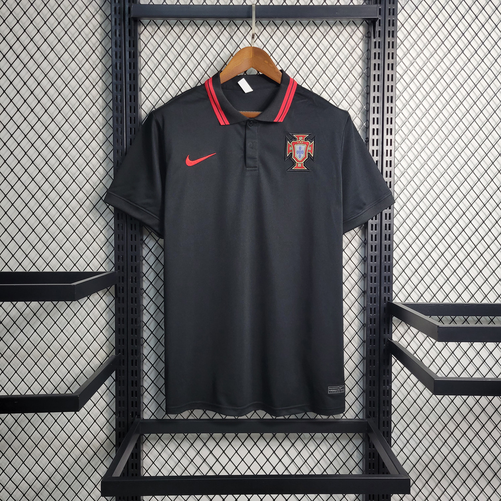Portugal 23-24 Black Polo Shirt - Unitedfutballjersey