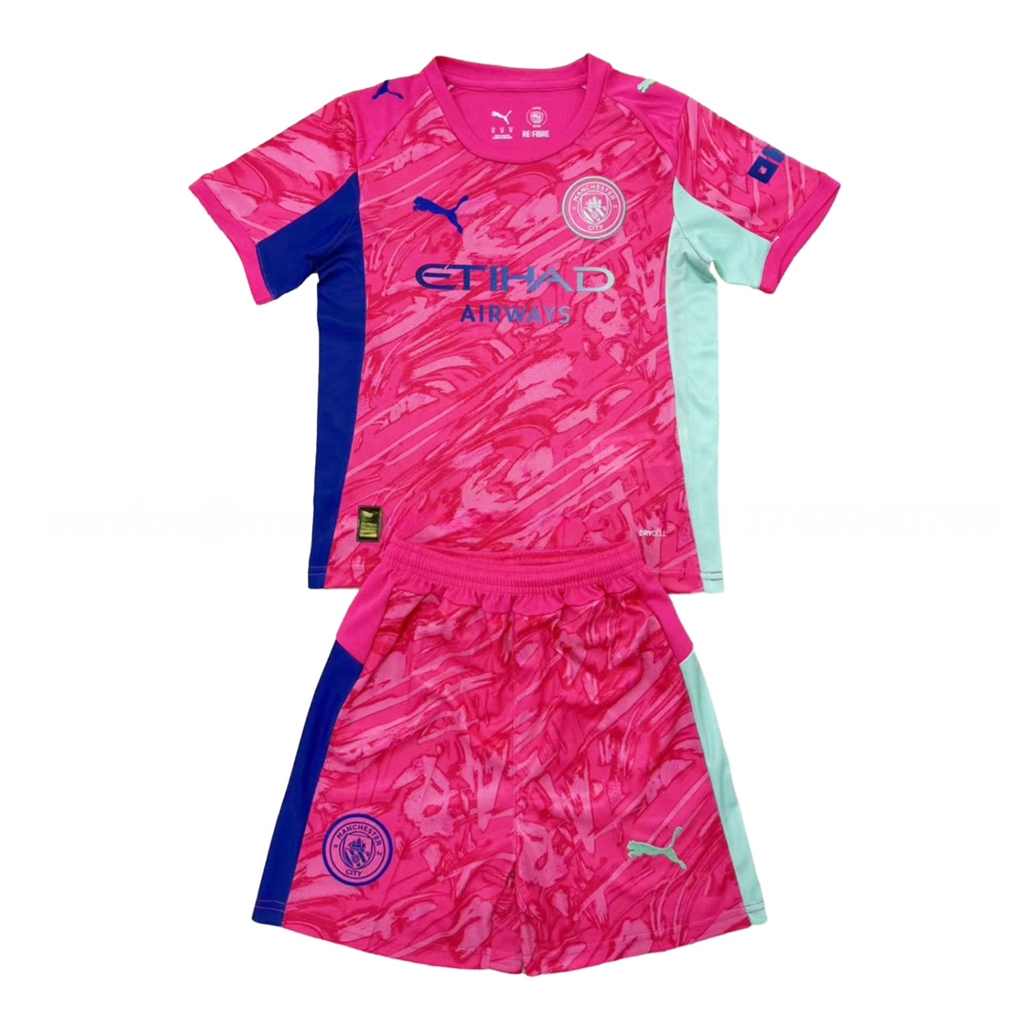 Manchester City 25-26 Pink Red Goalkeeper Men's Adult Jersey Set - Fans Version - Unitedfutballjersey