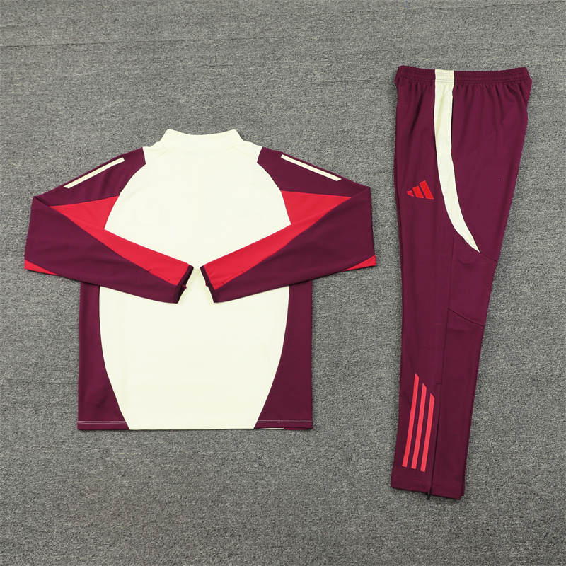 Bayern Munich 24-25 Long Sleeve Training Set - White & Red - Unitedfutballjersey
