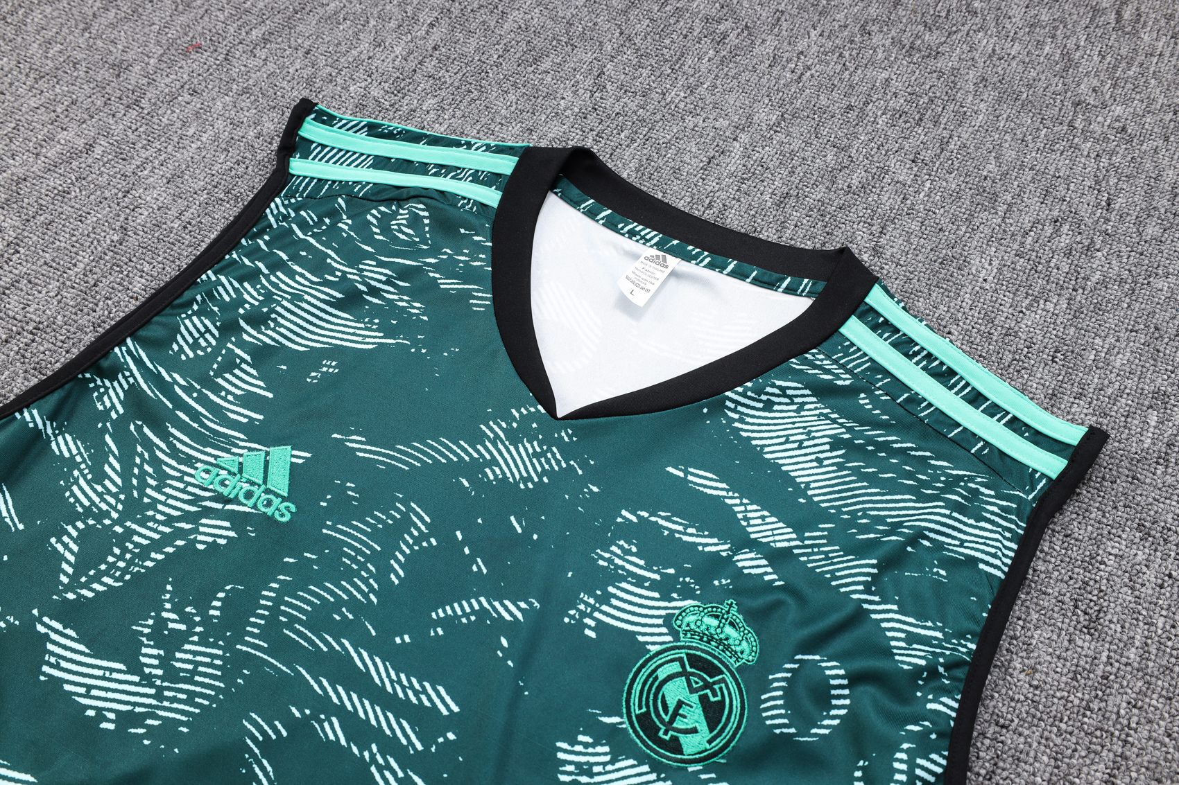 23-24 Real Madrid Green Training Vest Suit - Unitedfutballjersey