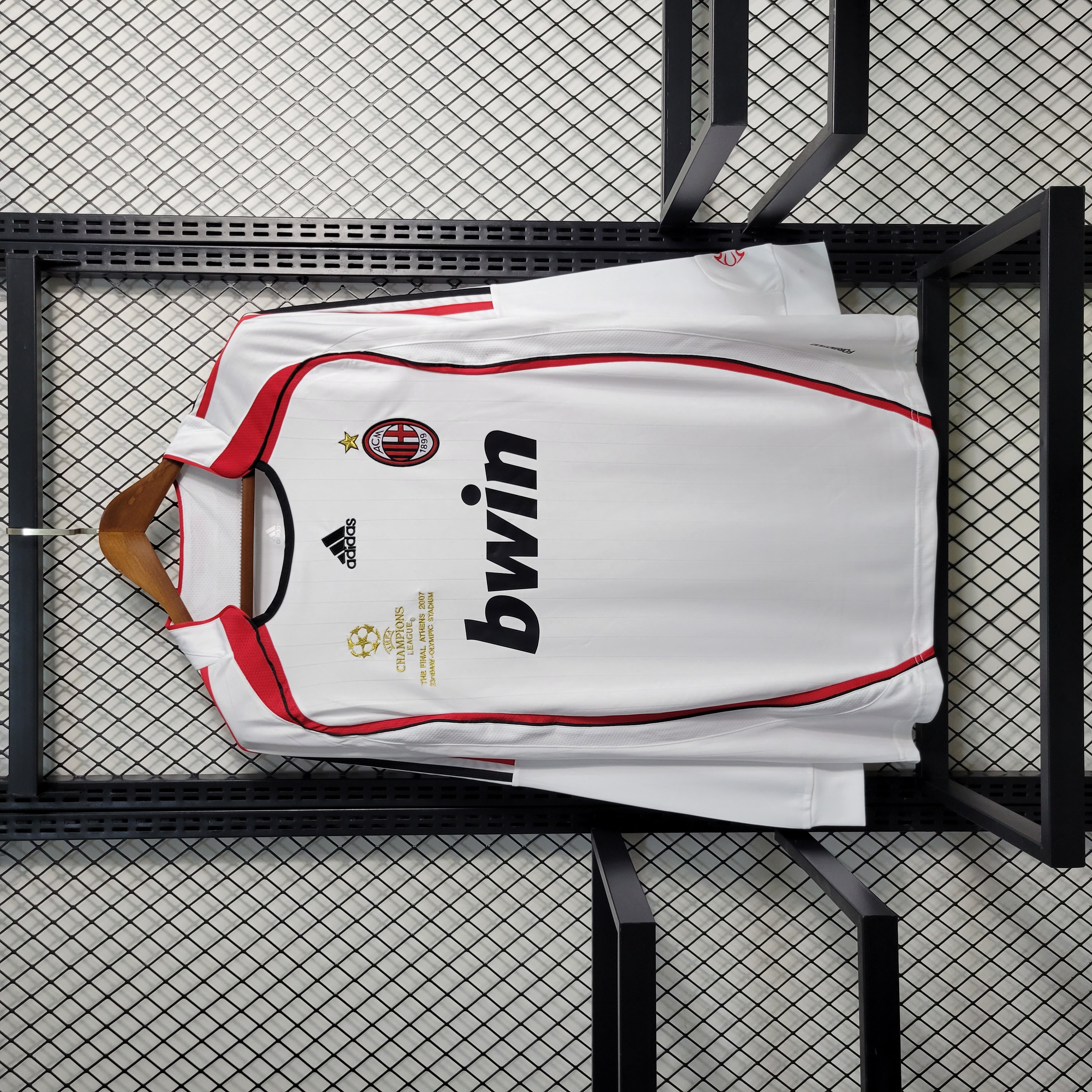 Retro AC Milan 06-07 Away Stadium Long Sleeve Jersey - Champions League Final - Unitedfutballjersey