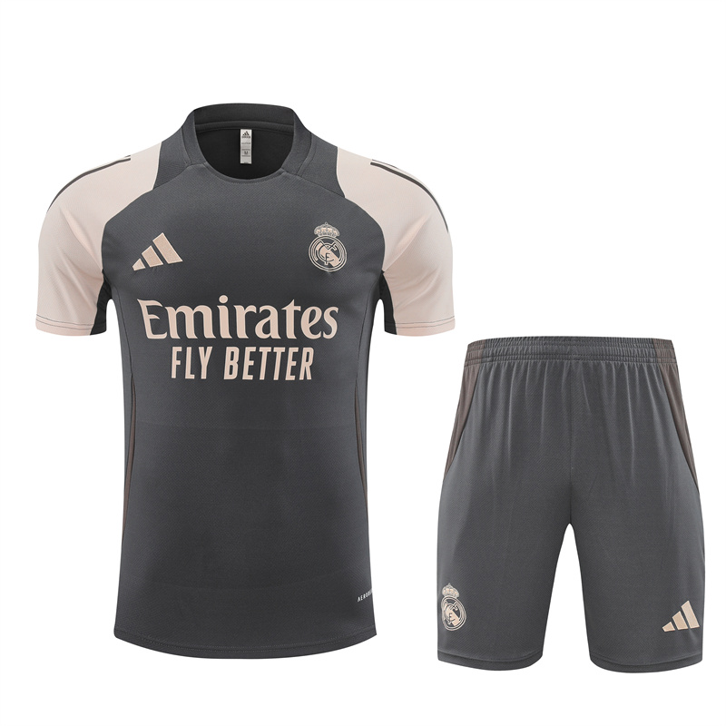 Real Madrid 24-25 Short-Sleeve Training Set - Deep Grey - Unitedfutballjersey