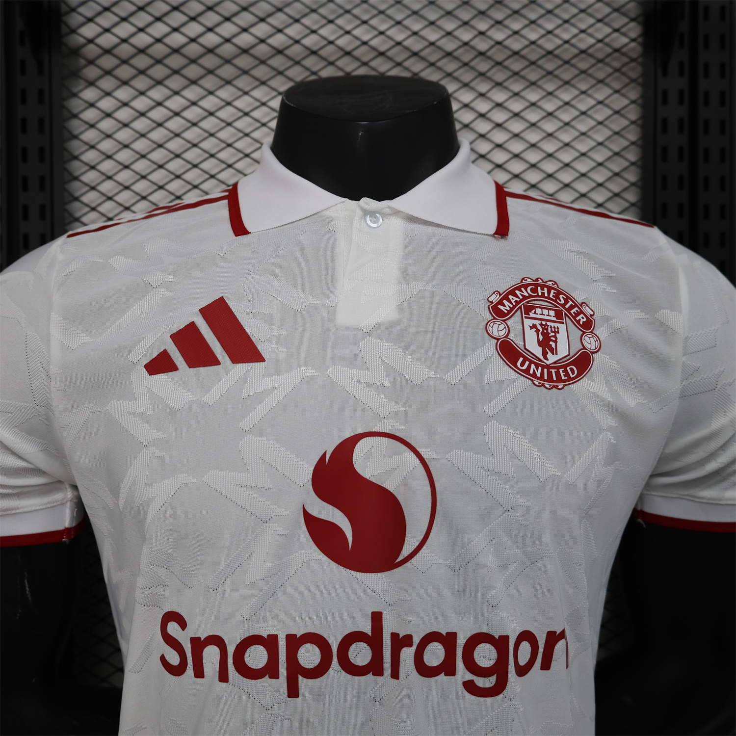 Manchester United 24-25 White POLO Jersey - Player Version - Unitedfutballjersey