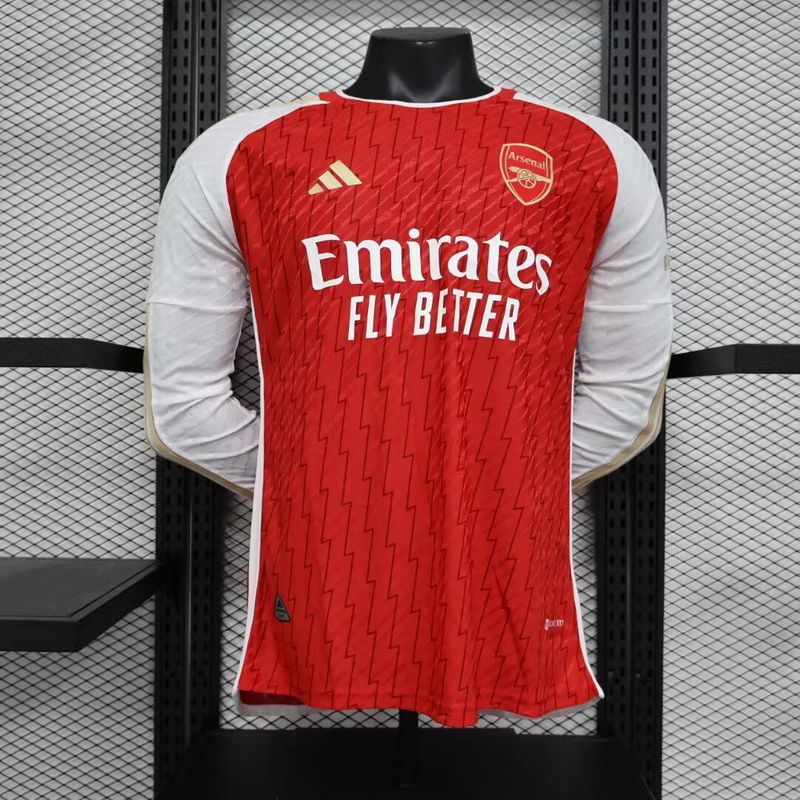 Arsenal 23-24 Home Long Sleeve Jersey - Player Version - Unitedfutballjersey