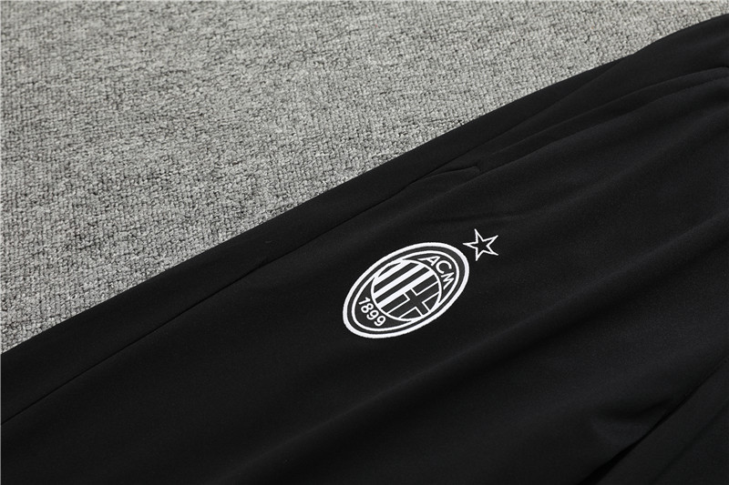 AC Milan 23-24 Long Sleeve Training Set -Black - Unitedfutballjersey