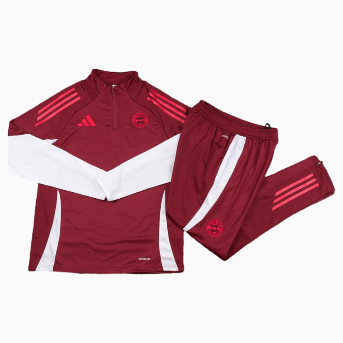 Bayern Munich 24-25 Kids Long Sleeve Training Set - Deep Red - Unitedfutballjersey