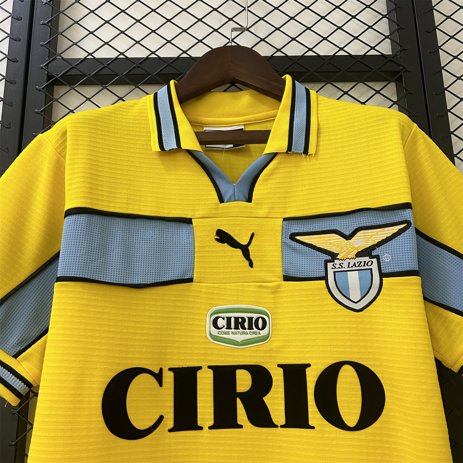 Retro Lazio 98-99 Yellow Away Jersey - Unitedfutballjersey
