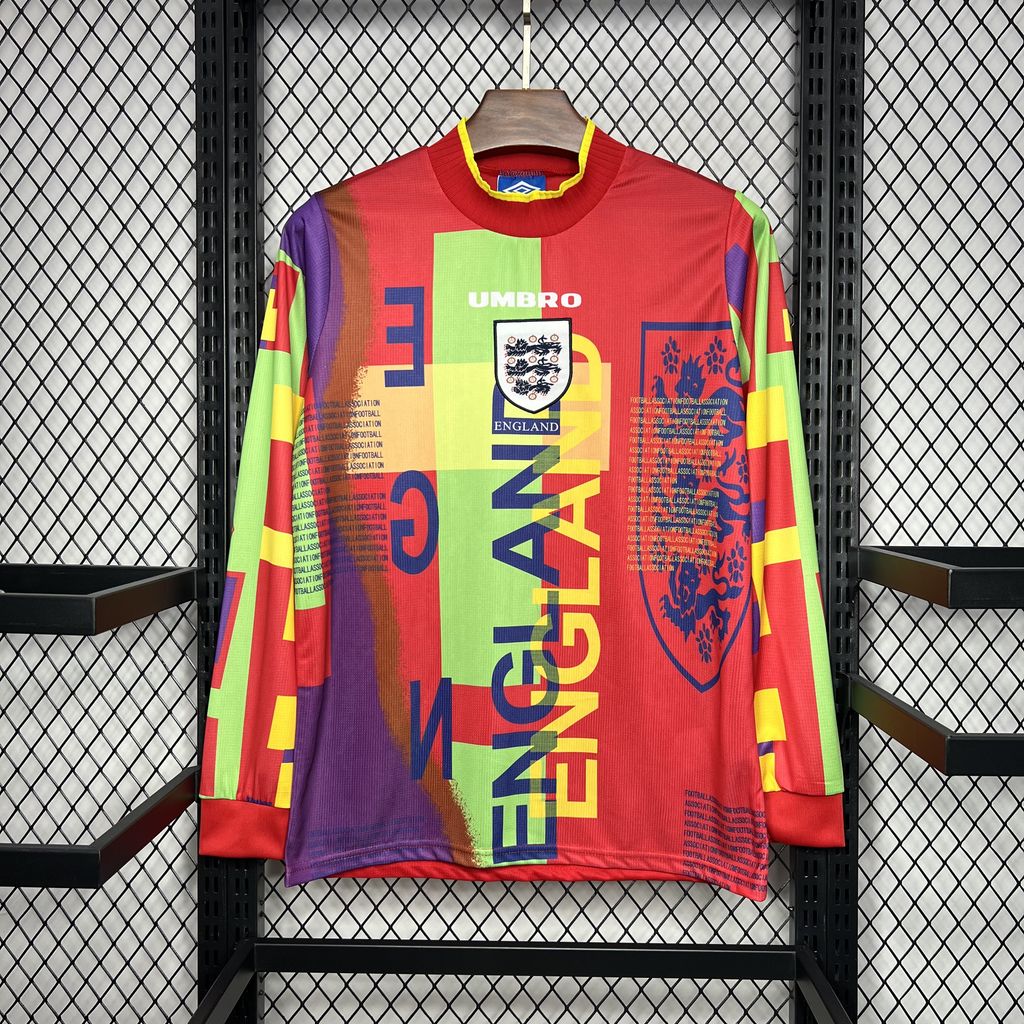 Retro England 1996 Goalkeeper Long Sleeve Jersey - Unitedfutballjersey
