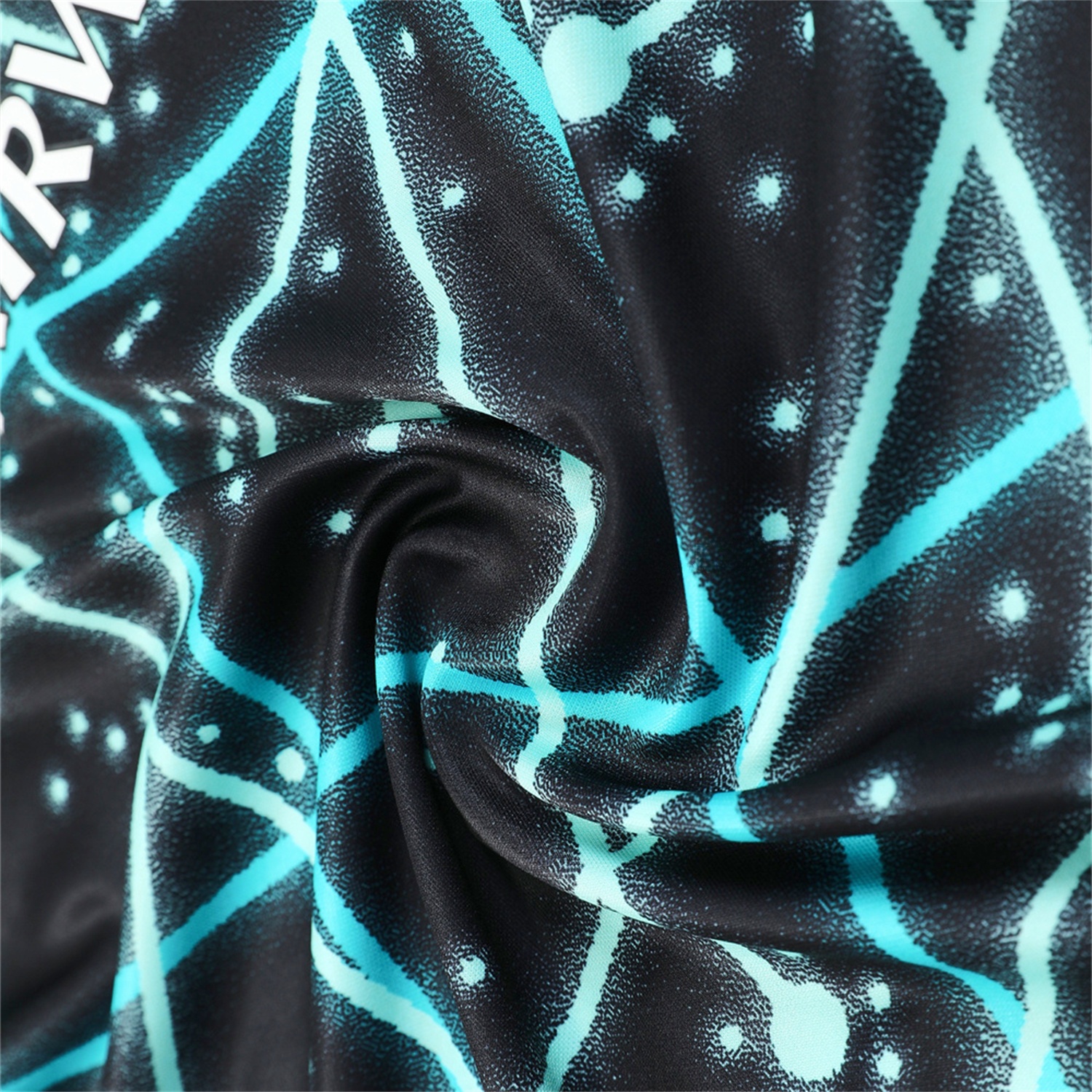 Inter Milan 25-26 Short-Sleeve Training Set - Blue Fluorescent Rays Black Top & Black Shorts - Unitedfutballjersey