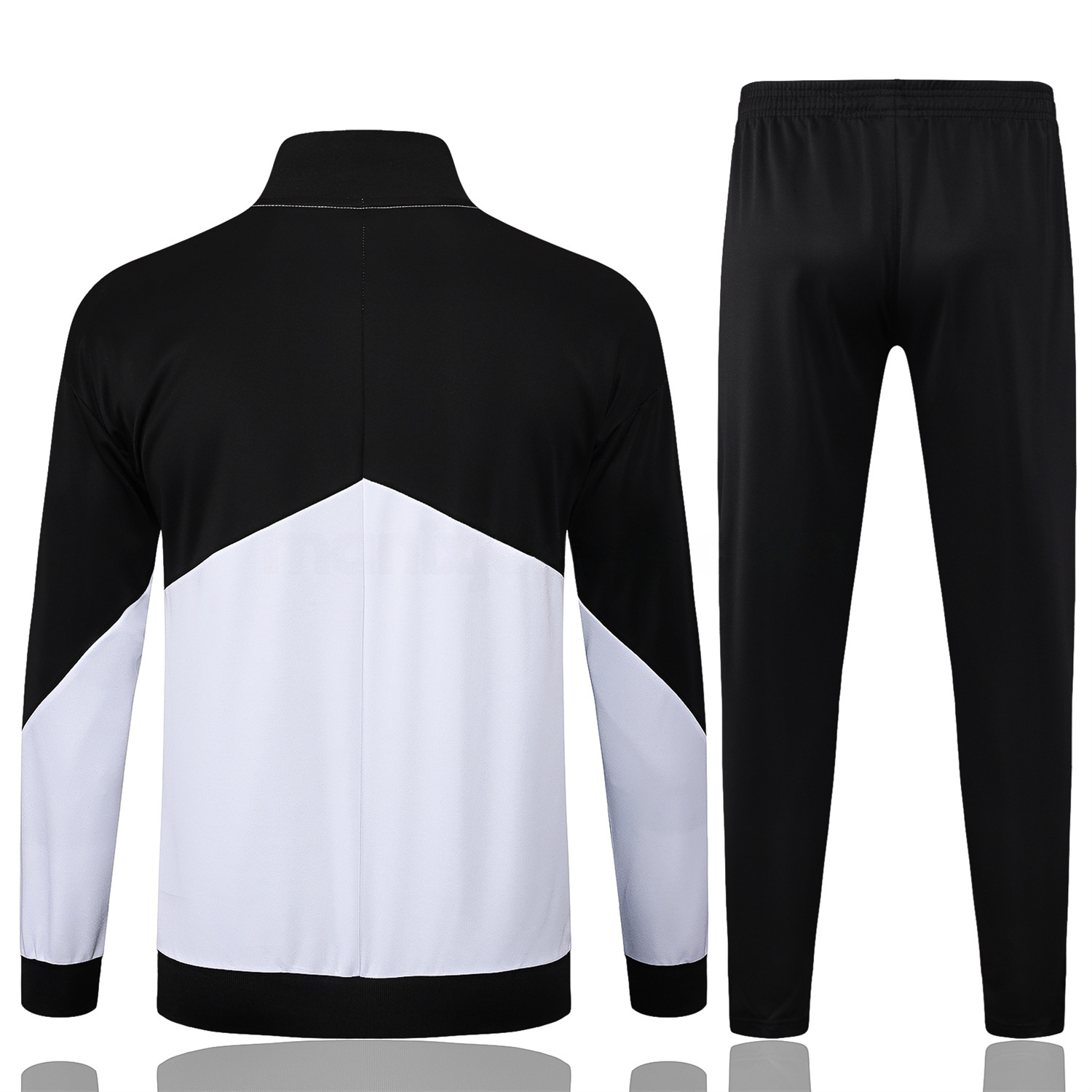 Corinthians 25-26 Jacket Training Tracksuit - White Jackets & Black Pants - Unitedfutballjersey
