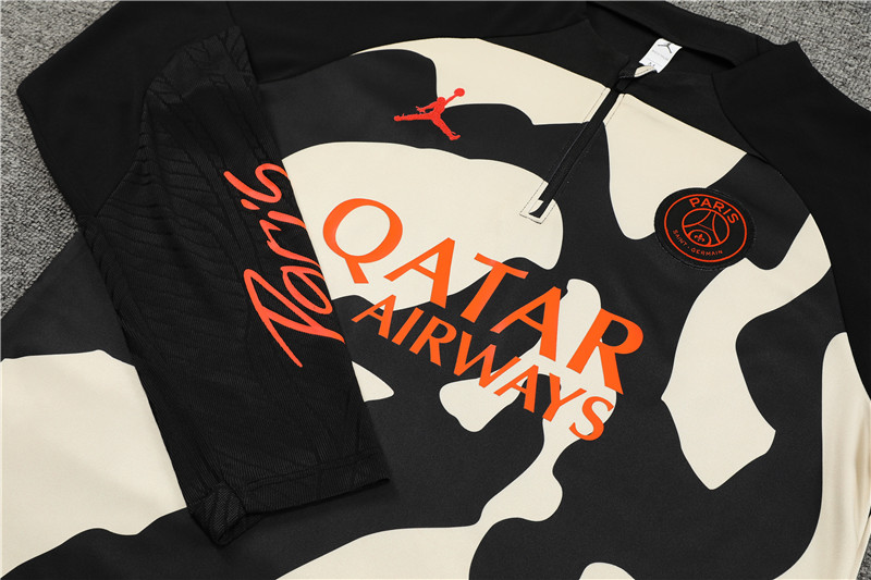 Paris Saint-Germain PSG 23-24 Long Sleeve Training Set - Yellow and Black - Unitedfutballjersey