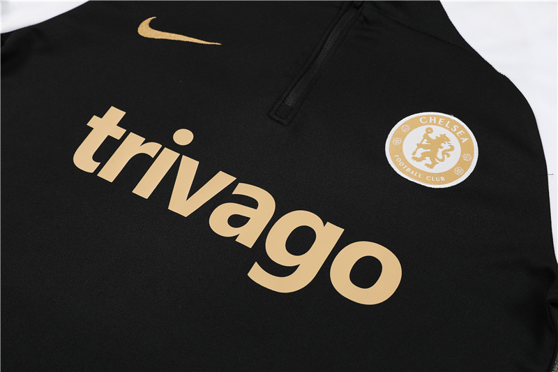 Che 23-24 Long Sleeve Training Set -Black - Unitedfutballjersey