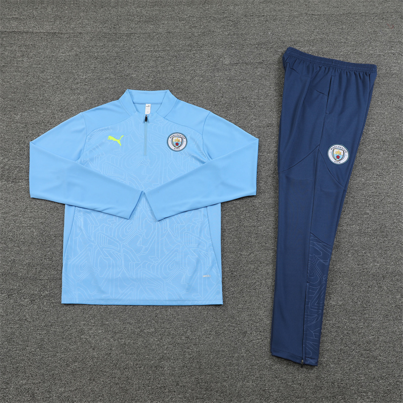 Manchester City 24-25 Long Sleeve Training Set - Light Blue - Unitedfutballjersey