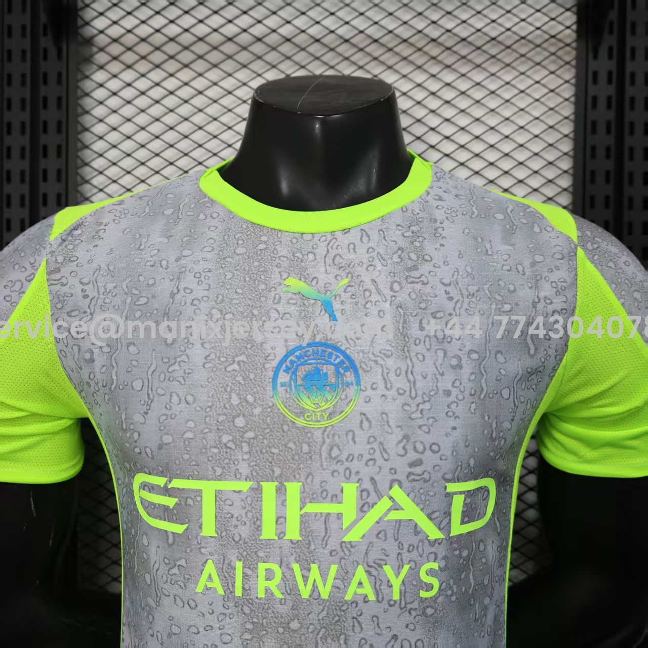 Manchester City 25-26 Third Grey Green Jersey - Player Version - Unitedfutballjersey