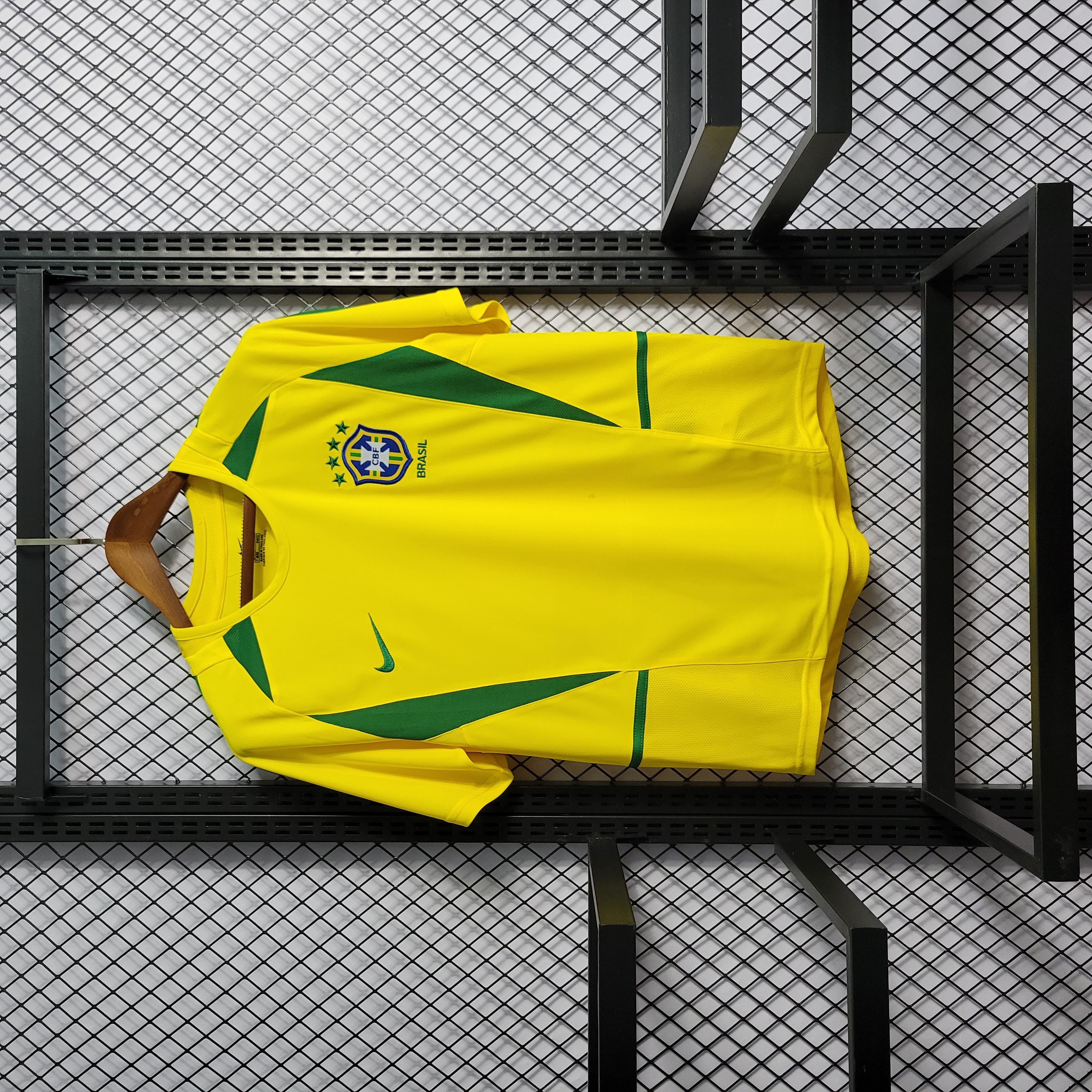 Retro Brazil 2002 Home Stadium Jersey - Unitedfutballjersey