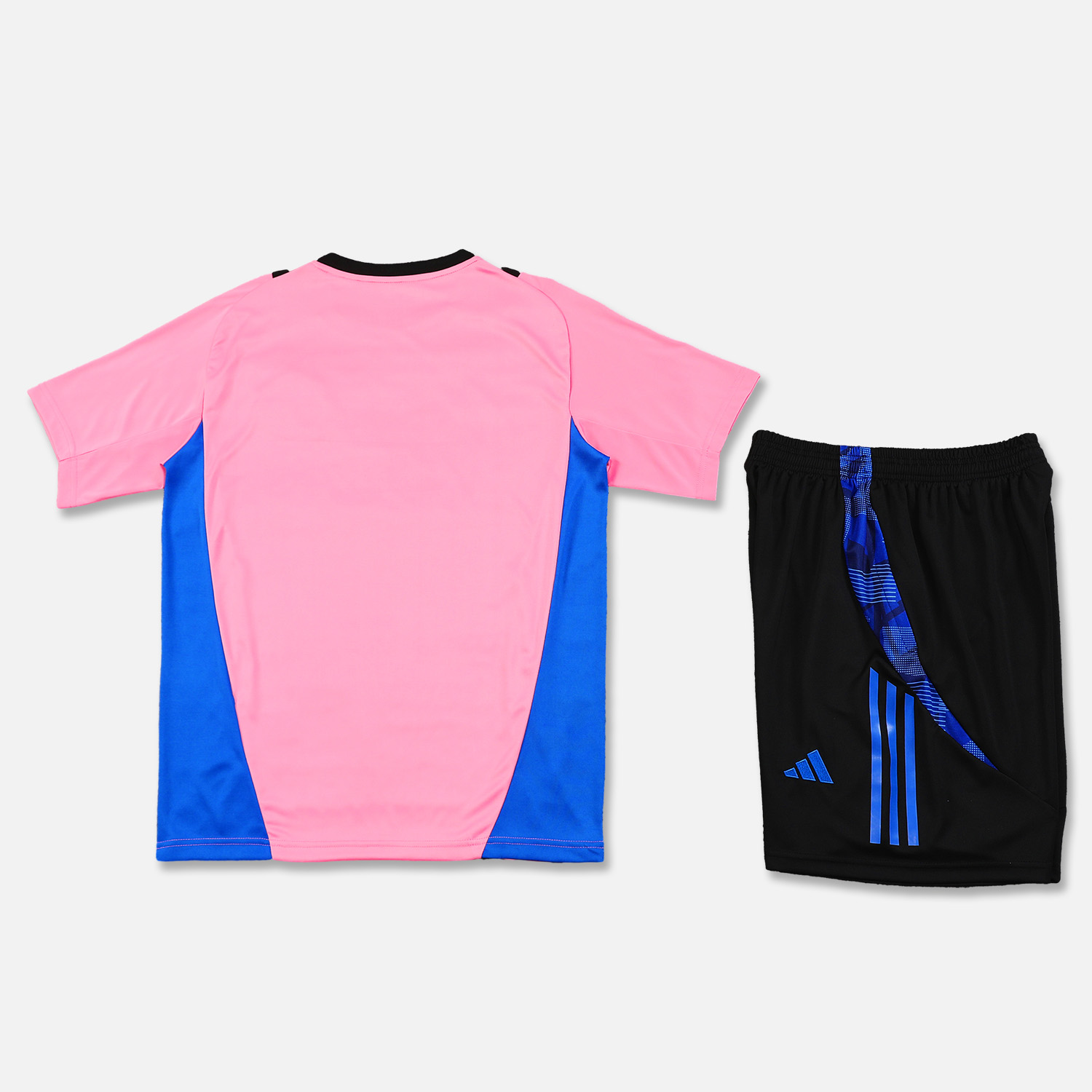 Manchester United 24-25 Short-Sleeve Training Set - Pink Top and Black Shorts - Unitedfutballjersey