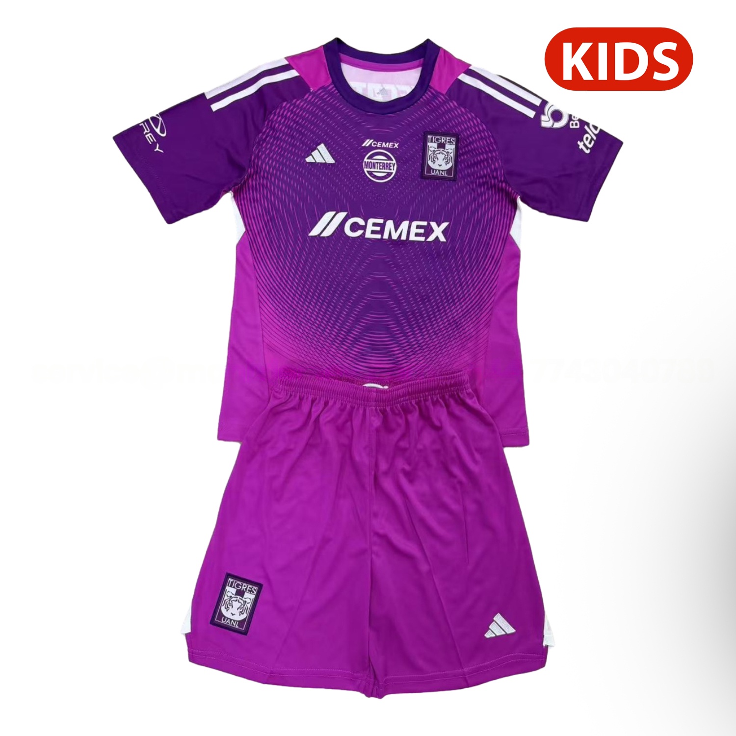 Tigres UANL 25-26 Purple Goalkeeper Kids Kit - Unitedfutballjersey