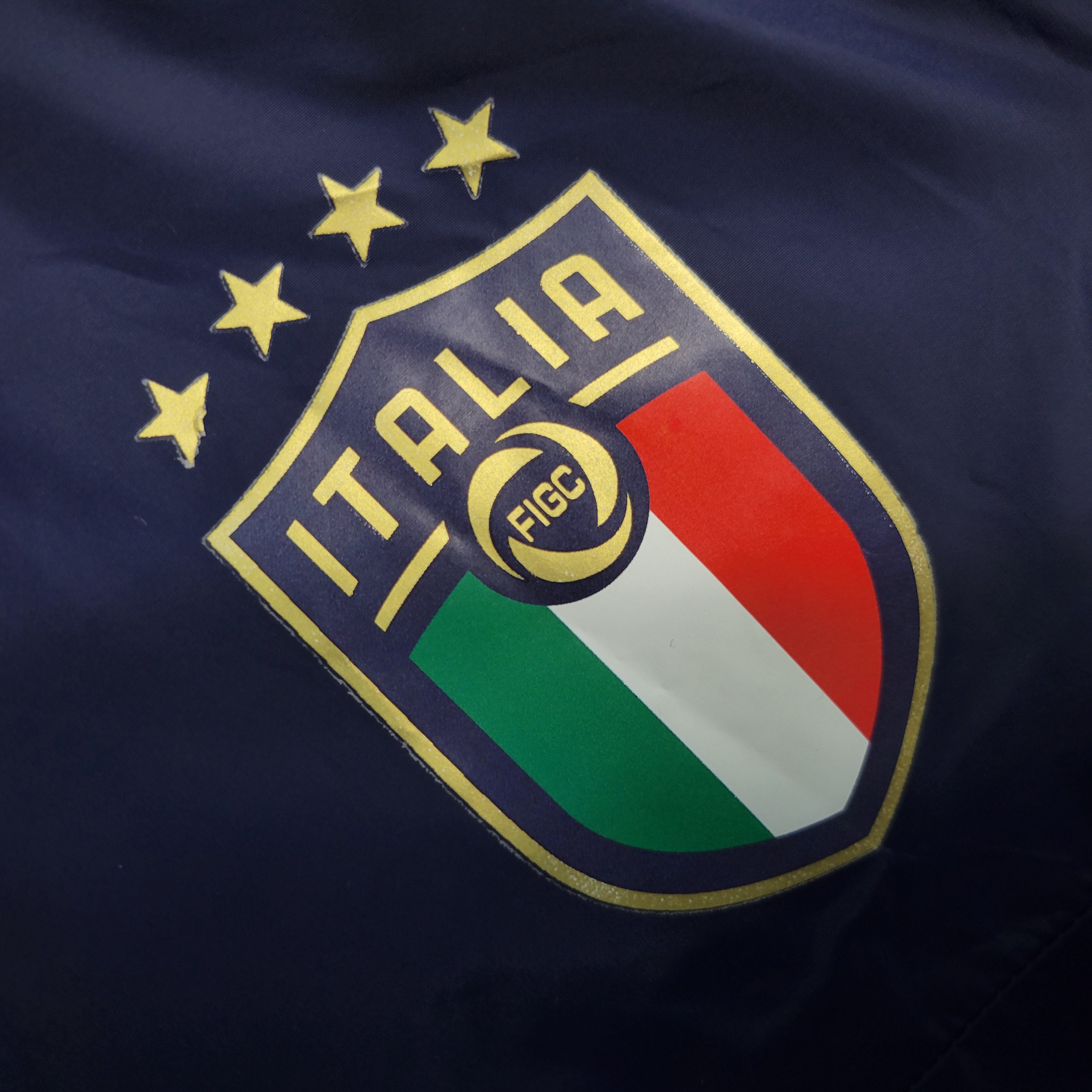 Italy 23-24 Men's Hooded Thermal Cotton Jacket - Blue - Unitedfutballjersey