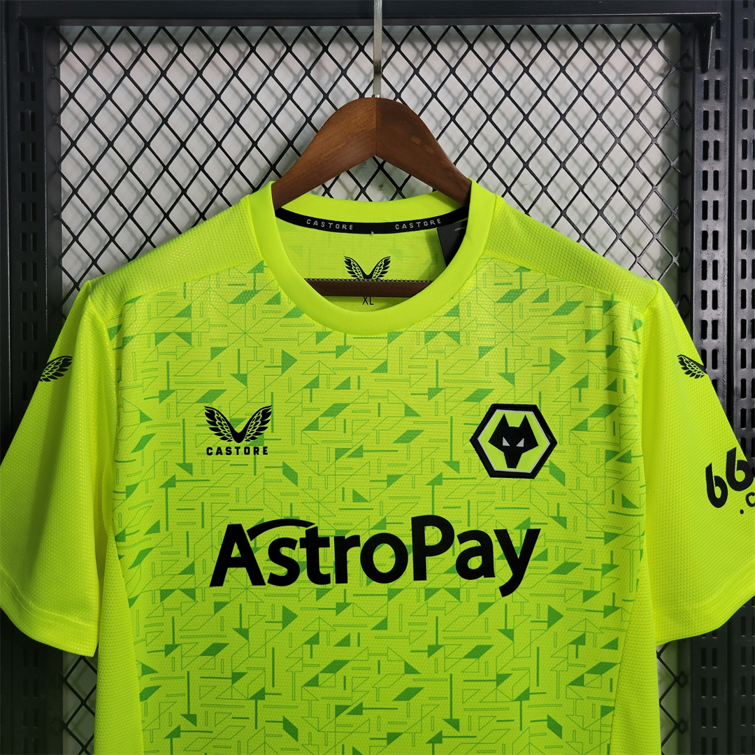 Wolverhampton Wanderers Wolves 23-24 Away Goalkeeper Jersey - Fans Version - Unitedfutballjersey