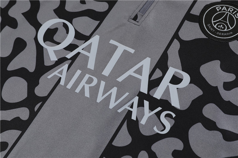 Paris Saint-Germain PSG 23-24 Long Sleeve Training Set -Gray Black - Unitedfutballjersey