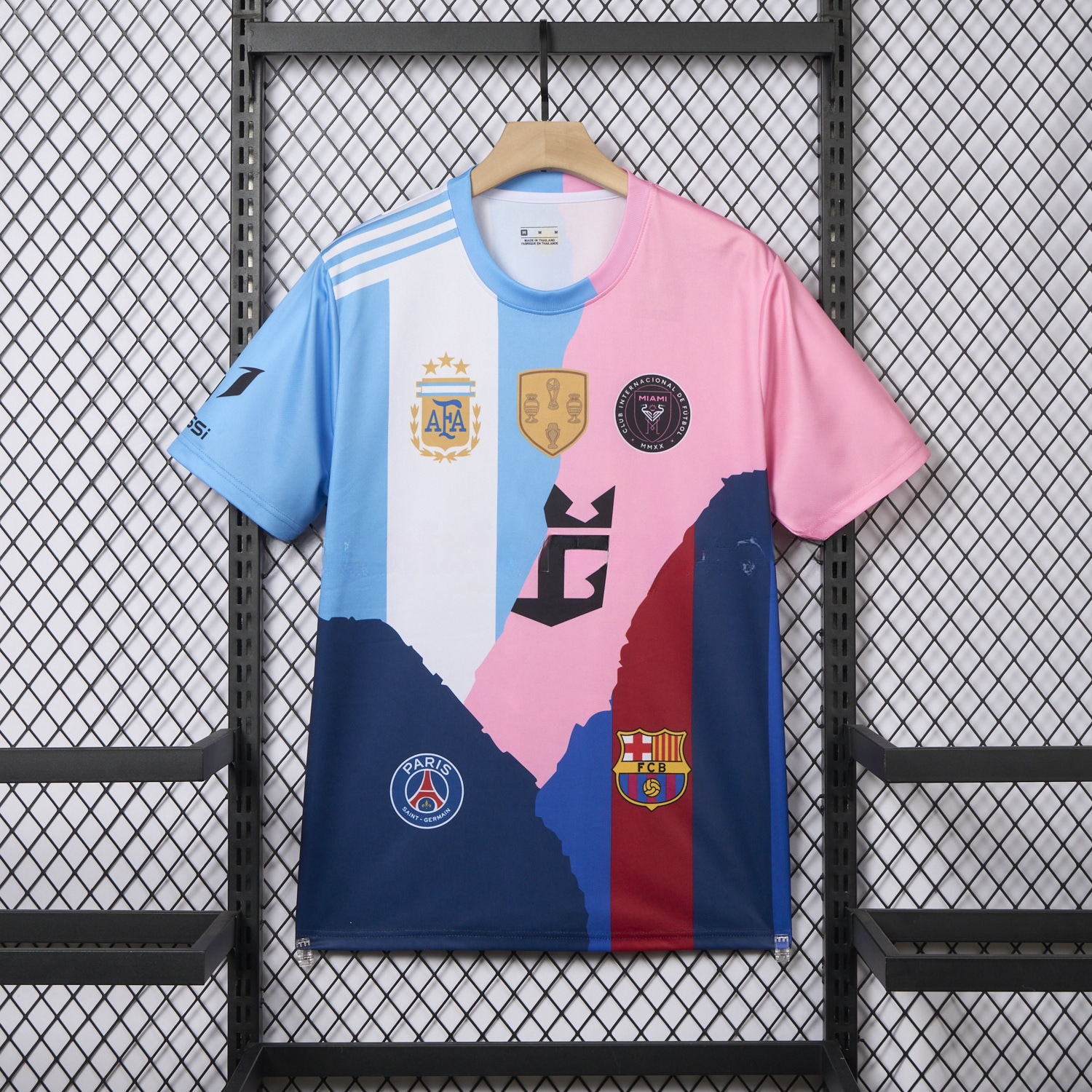 Messi Career Commemorative Jersey - Fans Version - Argentina INT M.A.M B.A.R.S.A - with 10 Special Font - Unitedfutballjersey